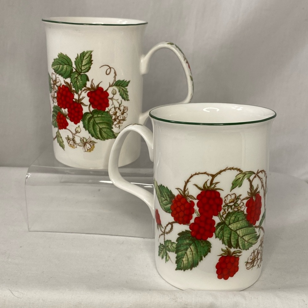 Lot of 2 ~ Roy Kirkman ~ Raspberry - Fruit Garden Collection Raspberry Mug